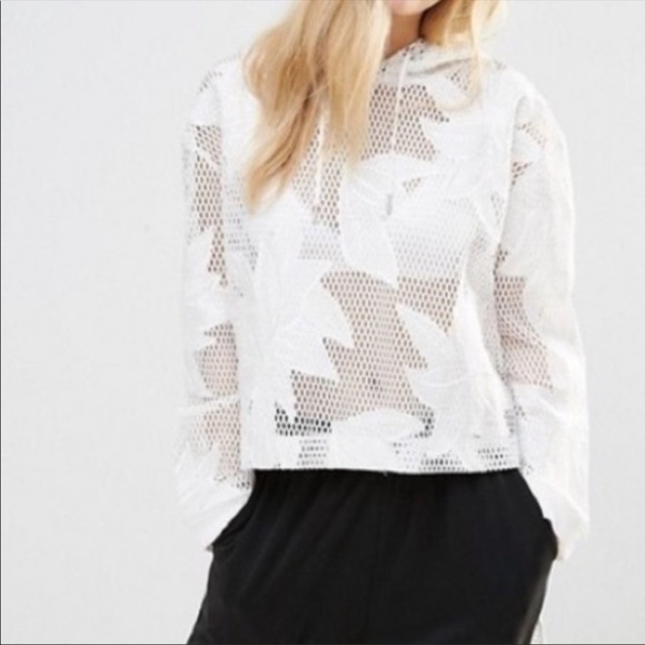 Free People Tops - Free People Movement Spring Fling Mesh Hoodie